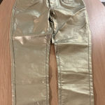 Boston Proper  Sparkly Green Pants Size 6 Cotton Polyester Blend Zip Fly Pockets Photo 0