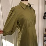 Ba&sh  Pamela puff sleeve cotton midi dress Photo 4