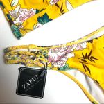 Zaful Yellow Flower Print Lace Up Braided Two Piece Bikini NWT Photo 4