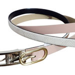 Bundle of 2 Belts Women's Pink and Black/Snakeskin Belt Photo 0