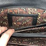 Brighton Alligator Print Shoulder Purse β Brown & Black Leather Photo 7