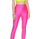 NWT Aggi by Halewski Gia Plastic Pink Pants Leggings Stretchy Neon Sz Medium 38 Photo 0