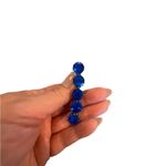 vintage ART DECO era faceted blue sapphire paste crystal stone brooch Photo 2