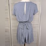 Abercrombie & Fitch  Polka Dot Romper Sweetheart Neckline Blue/Gray & White-S Photo 2