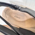 Clarks Black Leather Strappy Wedge Sandals Womens 10 Comfort Shoes Beachy Summer Photo 6