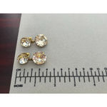 VTG Chunky Rhinestone Clip On Earrings Gold Tone Prom Homecoming Bling Glam Photo 3