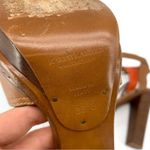 RALPH LAUREN Collection Leather Heeled Sandals Cognac 38 B Brown Size 7.5 Photo 12