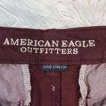 American Eagle Super Stretch Women’s Burgundy AEO Twill Midi Shorts 4 Photo 5