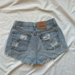 Levi's Levi’s loose fit straight leg distressed ripped denim shorts jean shorts Photo 1