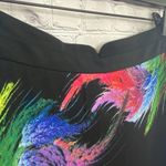 Carmen Marc Valvo Colorful Skirt Black Size 8 A- Knee Length Stretch Artsy Photo 2