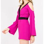 Strut & Bolt Women's Priscilla Color Block Cold Shoulder Jumpsuit Romper Size S Photo 1