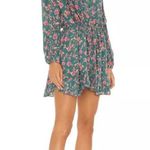 Free People  Flower fields Floral long sleeve dress Emerald green size medium Photo 2