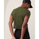 Athleta New XL ESSENTIAL BABY Tee XL Aspen Olive Green SUPIMA Cotton Photo 1