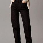 Calvin Klein  Black High Rise Straight Jeans 27 Long NWT Photo 0