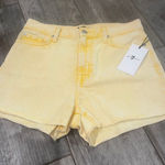7 For All Mankind  High Rise Yellow Shorts Size 28 Photo 0