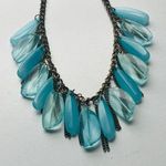 Style and Grace
Mid Century Modern Gold Tone Necklace With Tons of Lucite Drops Blue Photo 0