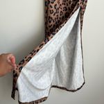 SheIn Brown and Cream Maxi Pencil Skirt with Ruched Slit Photo 1