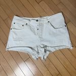 Levi's  Premium Denim Jean Shorts Distressed White Size 31 Photo 1