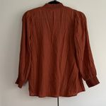 Mine Long Sleeve Polka Dot Blouse | Size Large | Dark Academia | Vintage Retro Brown Photo 3