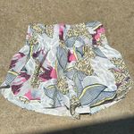 TCEC High Waist Pink and White Shorts with Artistic Flair Photo 4