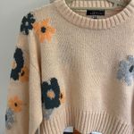 Grey Bandit Blue Blush Floral Sweater Photo 1