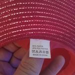 None Red Sun Hat 80% Paper 20% Polyester made in China with rope tie decoration. Photo 5