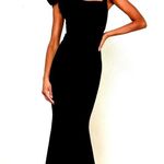 LuLus Lucette Black Sleeveless Ruffled Mermaid Gown XS Photo 2