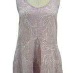 Flax Woodstock Dress Linen Lilac Lavender White Gingham Floral Size XS Photo 3