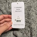 Island Tribe Knits Boho Grey Knit Villa Shawl One Size NWT Lagenlook Gray Photo 2