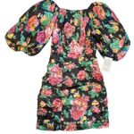 For Love & Lemons NWT Jolie Mini Dress with Puff Sleeves in Black - S Photo 1