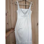 Lulus NWT  Luxe Loveliness White Satin Backless Mermaid Maxi Dress Bridal Gown S Photo 4