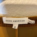 Good American Velvet Copper Golden Long Sleeve V-neck Blouse Size 0 Photo 4