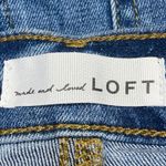 Ann Taylor  LOFT Blue High Waist Raw Cut Herm Slim Flared Bootcut Denim Jeans 6 Photo 3