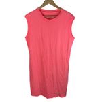 Frank & Eileen  Mini Cory VTG Muscle Tee Coral Pink Sleeveless Shirt Dress LG Photo 1
