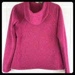 The North Face  Fleece Pullover Hoodie Button Neck Raspberry Pink‎ Small Photo 3
