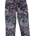 Gaiam Crop Yoga Leggings Purple Paisley Print Athletic Pants Size Medium Photo 1