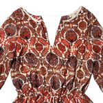 GB Floral/Paisley Print Romper Long Sleeve Drawstring Waist Boho Chic Size Large Photo 4