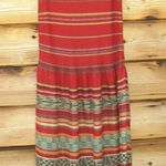 Peruvian Connection Red Multi Pima Cotton Southwestern Print Knit Dress Size M Photo 0