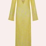 CIN CIN maxi dress swimsuit coverup long sleeve funky groovy print o ring gold Yellow Size XL Photo 12