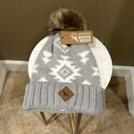 Eddie Bauer  light grey and Ivory Beanie with Pom Photo 2