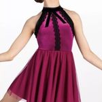 Red velvet weissman sleeveless dance costume tutu small adult skirt leotard Photo 0