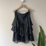 Ralph Lauren Lauren Vintage 2000s Plaid Midi Skirt Ruffle Tiered Lined Holiday 6 Photo 2