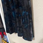 Cynthia Rowley Dark Velvet A-Line Dress sleeveless sz S black teal floral mini Photo 2