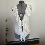 Midnight Velvet white Satin Blouse Size 6 Photo 1