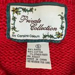 Vintage Heirloom Collectibles Knitted
Christmas Sweater Cardigan Women's Sz S Red Photo 7
