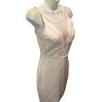 Lulus  Coquina White Bandage Mini Dress Sz. S Crochet Detail Low Back Knit Sexy Photo 3