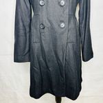 Banana Republic  Wool Blend Long Black Dress Coat Women's Size S Photo 2