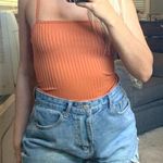 orange ribbed bodysuit Photo 0