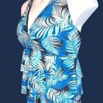 Nwot Time & Tru pretty black and blue and aqua colored ruffle layered 2 piece Size 2X Photo 5