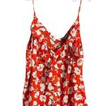 Karl Lagerfeld NWT  Floral Red Plus Size Flowy Tank Top Size 3X Photo 0